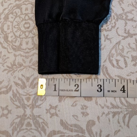 VINCE Black Rib Trim Half Placket Silk Popover Blouse Size 2 - Picture 13 of 13